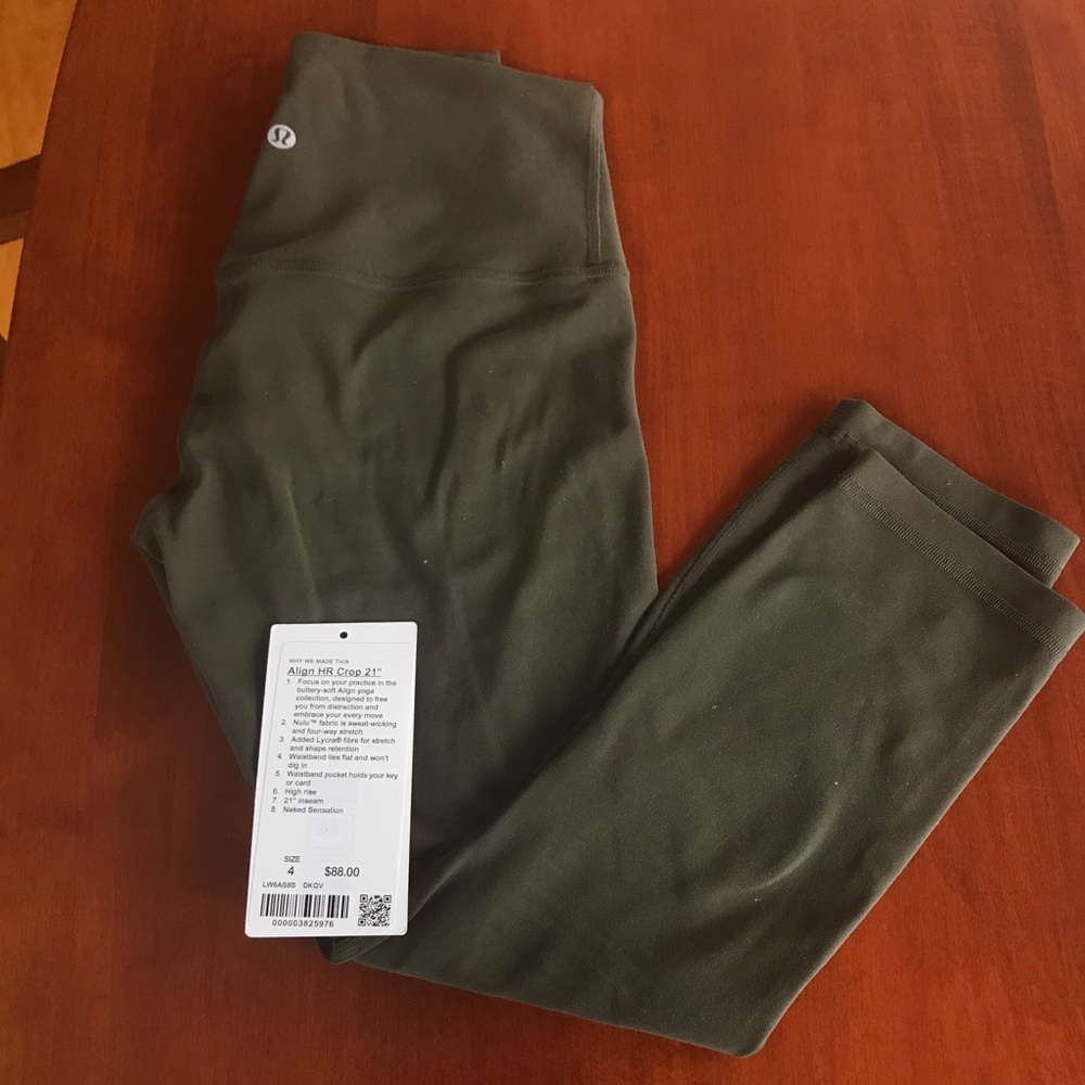 Lululemon Align HR Crop 21” size 4